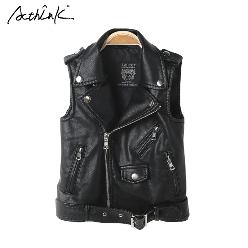 ActhInK 2017 New Boys Winter Faux Leather Vest Coat Active Teenager Boys Motorcycle Jacket Kids Spring PU Leather Vest Coat,C294 ActhInK 2017 New Boys Winter Faux Leather Vest Coat Active Teenager Boys Motorcycle Jacket Kids Spring PU Leather Vest Coat,C294