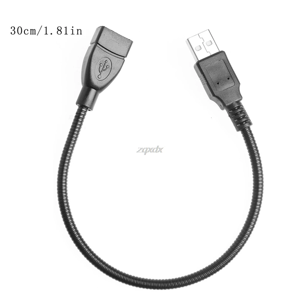 USB 2,0 гибкий Удлинительный кабель для передачи данных с разъемом «Папа-мама», металлический шнур для ноутбука, ПК, USB зарядное устройство, Дополнительный внешний аккумулятор, и Прямая поставка