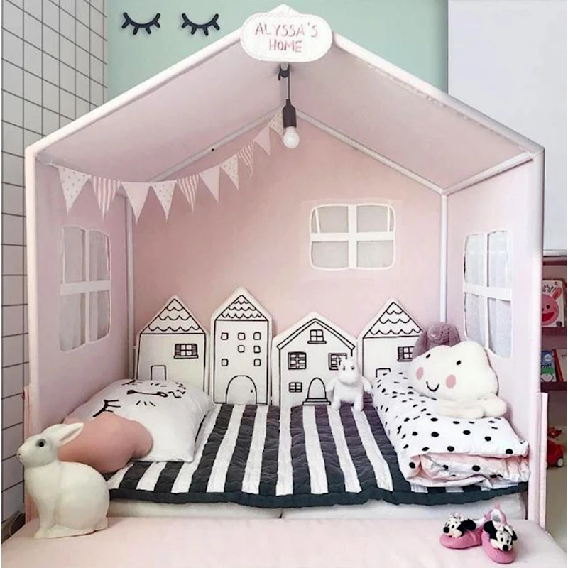 4pcs Baby Bed Bumper Little House Pattern Crib Protection Infant Cot Newborn Bedding Baby Bed Bedding 4pcs Baby Bed Bumper Little House Pattern Crib Protection Infant Cot Newborn Bedding Baby Bed Bedding