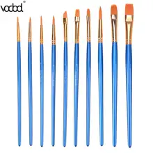 10 шт дети студент ручной Краски ed синий акварель гуашь Краски кисти нейлон кисти для рисования набор кистей рисунок товары для рукоделия