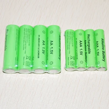 

8-16PCS 1.5V AA rechargeable battery AAA alkaline cell 2000-3000mah for torch toys clock MP3 player replace Ni-Mh batteries