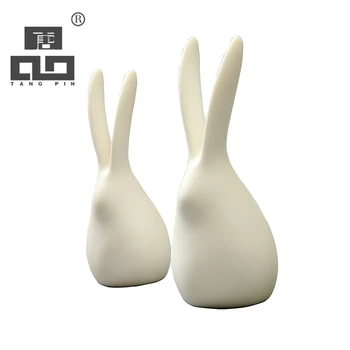 

TANGPIN white ceramic tea pets rabbit chinese kung fu tea accessories