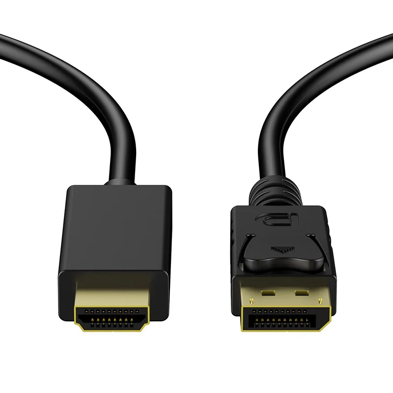 6 футов 1,8 м Displayport to HDMI кабель 1080P папа-папа Адаптер DP к HDMI конвертер видео аудио кабель для HDTV проектора ноутбука - Цвет: Черный