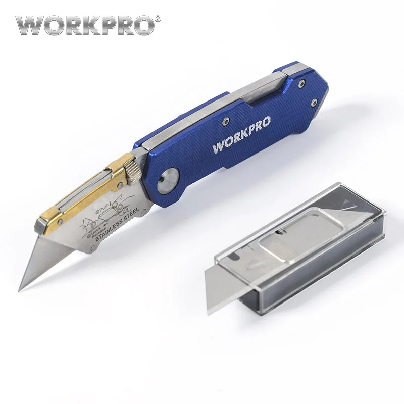 

Free Shipping WORKPRO Quick Change Folding Lock-back Utility Knife
