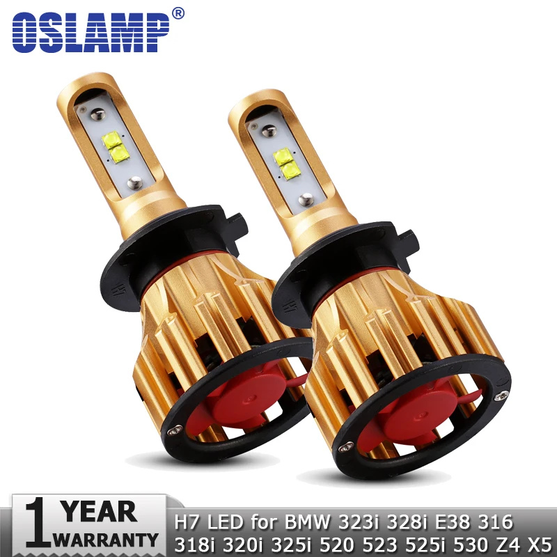 Oslamp H7 Hi lo светодиодный фары для автомобиля 70 Вт 7000LM 12 В BMW 323i 328i E38 316 318i 320i 325i 520 523 525i