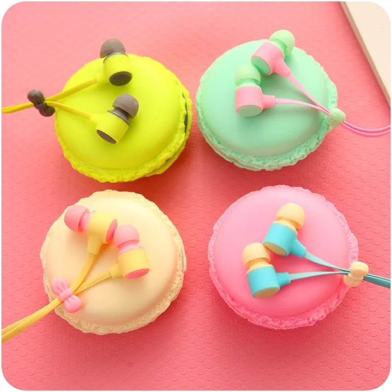 

Sweet in-ear Earphone Headset Cute Earphones Earbuds for iPhone Cellphone Mp3 with a case for Android &iOS 3.5mm free shipping