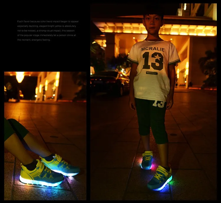 Теннисный светодиодный Детский Детские светящиеся кроссовки светящиеся обувь для девочек Детские кроссовки с подсветкой обувь для мальчиков светодиодный кроссовки для детей