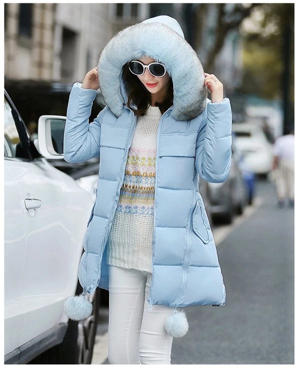 Women Winter New Jacket Fur Collar Hooded Down Cotton Female Coat Parka Long Parka Warm Thicken Outwear Wadded Plus Size 5XL 6XL