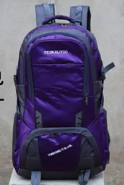 80л, мужская спортивная сумка, походный рюкзак, большая вместительность, для охоты, путешествий, водонепроницаемый, для мужчин и женщин, для кемпинга и туризма, рюкзак - Цвет: Purple 70L B