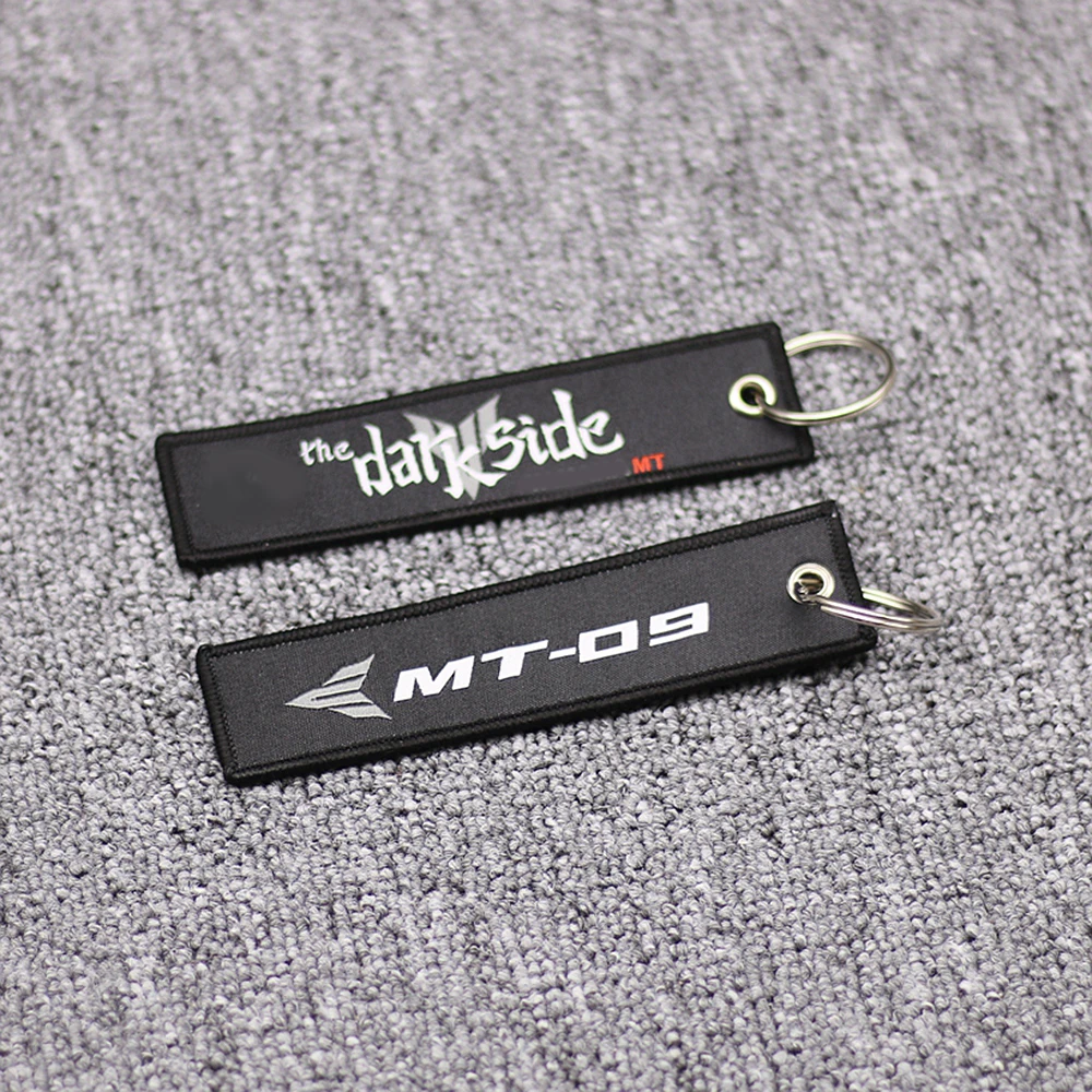 Yamaha MT09 MT 09 Racing Biker Motorcycle Embroidered Belt Tag Keychain
