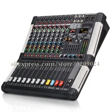 Digital Reverberation Stage Live Broadcast KTV Conference Microphone Wedding Professional Audio Suite Bluetooth 8 Channel Mixer