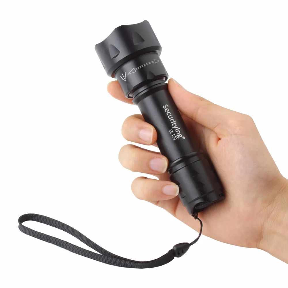 

Sturdy And Durable Waterproof SecurityIng Infrared IR850nm Night Vision Flashlight 38mm Lens Zoomable LEDTorch+18650Battery