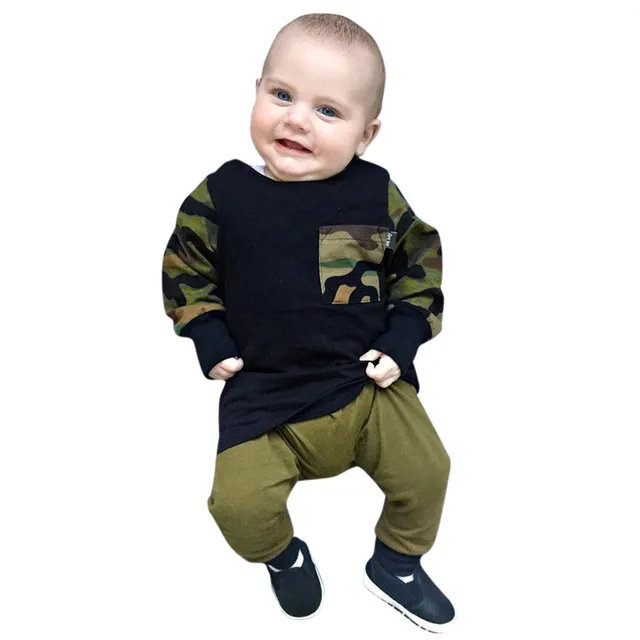 MuqGew Girls Suit Winter Clothing Toddler Infant Baby Boys MuqGew Girls Suit Winter Clothing Toddler Infant Baby Boys Camouflage Tops T-shirt Pants 2018 - MuqGew Girls Suit Winter Clothing Toddler Infant Baby Boys