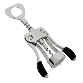 

Professional Stainless Steel Wine Bottle Opener Handle Pressure Corkscrew Red Wine Opener Kitchen Accessory Bar Tool 301-0653