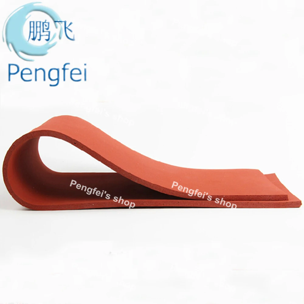 

Free shipping length 500mm width 500mm thickness 2mm red foaming silicone pad