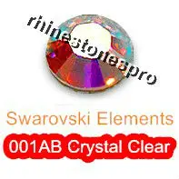 Ss16 подлинные элементы Сваровски усеяны искусственными драгоценными камнями; прозрачные(001AB) 720 шт 16ss(без горячей фиксации горный хрусталь) круглой формы 2058) с плоским дном