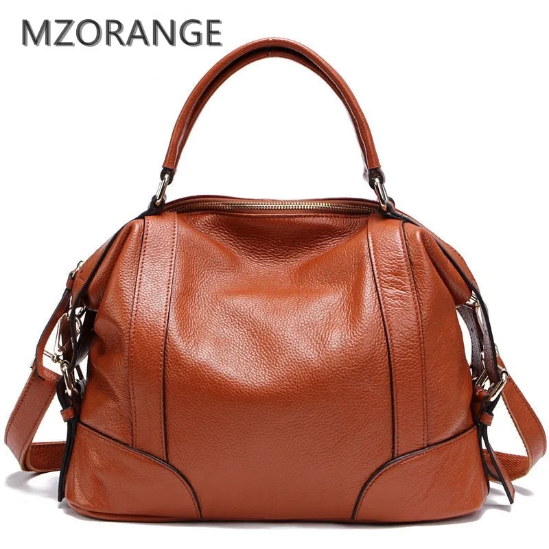 

MZORANGE 100% Genuine Leather Women Handbag High Capacity 2018 Casual Tote Bag Crossbody Bag Brand Lady Shoulder bag seven color