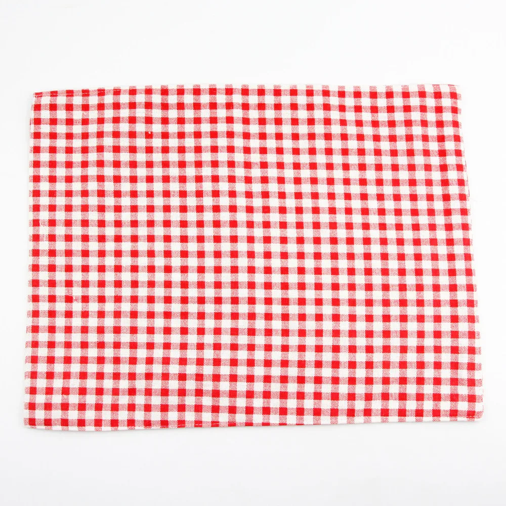 30x40 см клетчатые салфетки Мода хлопок белье столовых теплоизоляция коврик обеденный стол коврик ткань салфетки