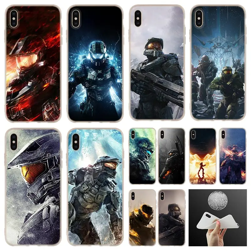 

Halo soft Phone Case cover For iPhone 11 2019 XI R 4 5 5S SE 6 6s 7 8 Plus x XR XS Max case