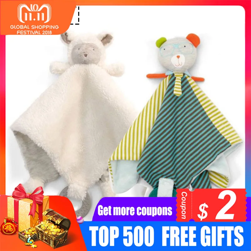 

Newborn Blankie Of Baby Toys Infant Soothe Towel Newborn Baby Rattles & Mobiles Gift To Soothe Towel Educational Plush Toys