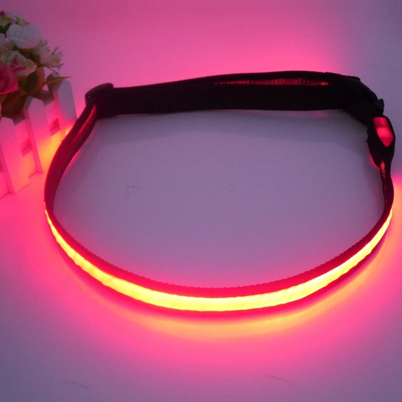 Nylon Belt LED Light Up Flashing reflective Safety campaign Night