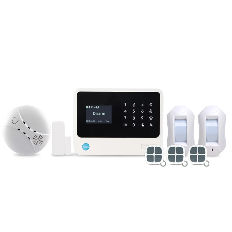 LCD Display Home Security Alarm System Support 100 Wireless Zones WIFI Alarm System Home