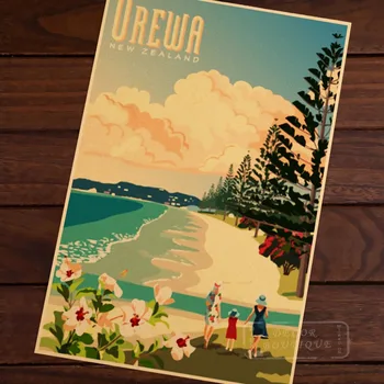 

Maori, Wellington Art New Zealand View Art Retro Vintage Canvas Painting Frame Poster DIY Wall Home Posters Home Decor Gift