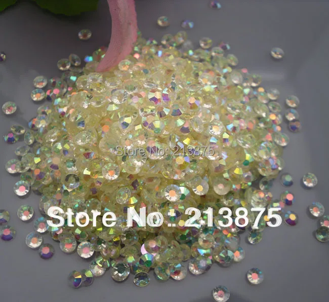 

Wholesale large quantity SS20 5mm 30000pcs Crystal white Magic color AB jelly resin rhinestones Mobile stick drill 0025#