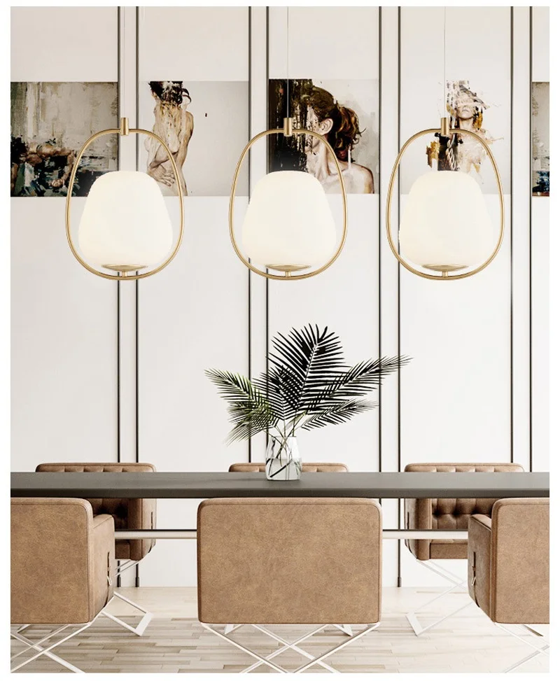 Nordic Pendant Lights Glass Lamp Fixtures luminaria Living room Bar Bedroom Postmodern Pendant Lighting lustre pendente1