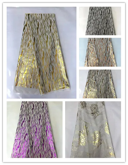 

most beautiful Silk lace Fabric Satin For Dress new arrival African silk velvet fabric good quality for gold FYD02