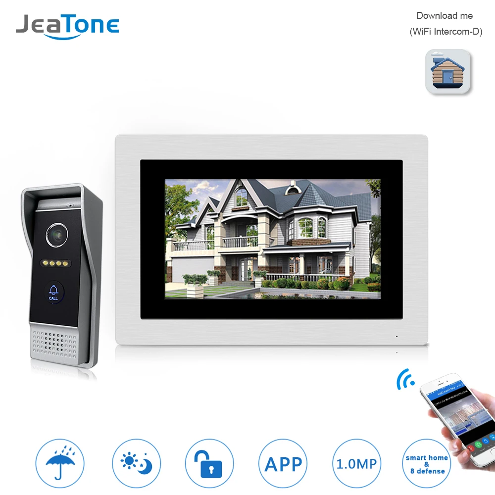 

7 inch WIFI IP Video Door Phone Intercom Wireless Door Bell Door Speaker Access Control System Touch Screen Motion Detection