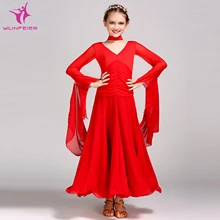 

YILINFEIER FY0402A Kids Girls Modern Dance Costume Waltzing Tango Foxtrot Quickstep Dancing Dress Ballroom Costume