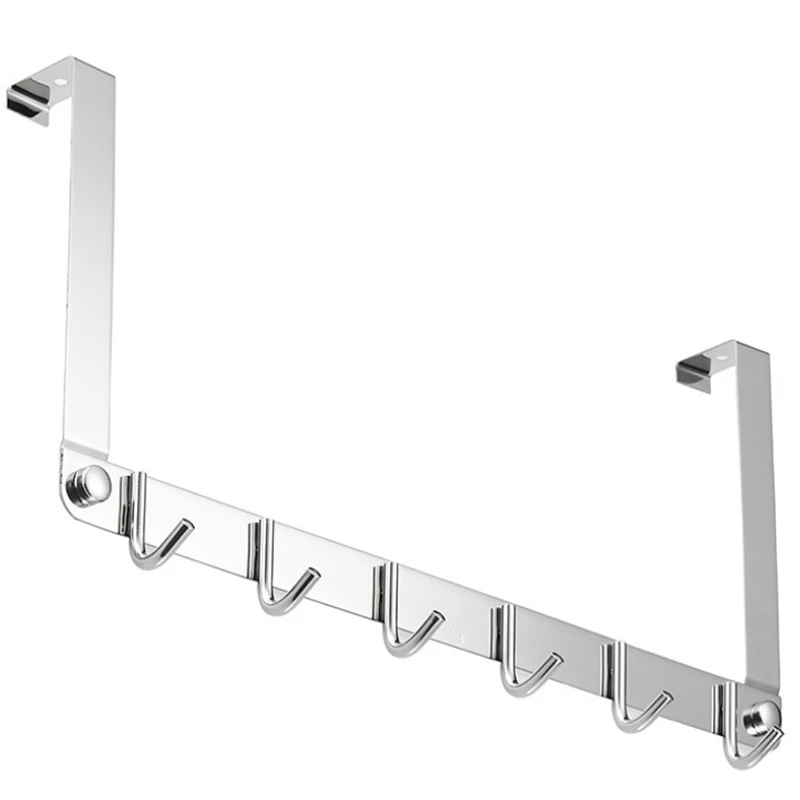 

304 Stainless Steel Heavy-Duty Storage Rack Free Punching Door Hook Hanger Hook Hook Door Rack Row Hook For Jacket, Towel, Bag