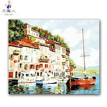 Diy цифровая картина маслом по номерам с комплектами для взрослых детей практиковаться Венецианская база красивые декорации квартиры