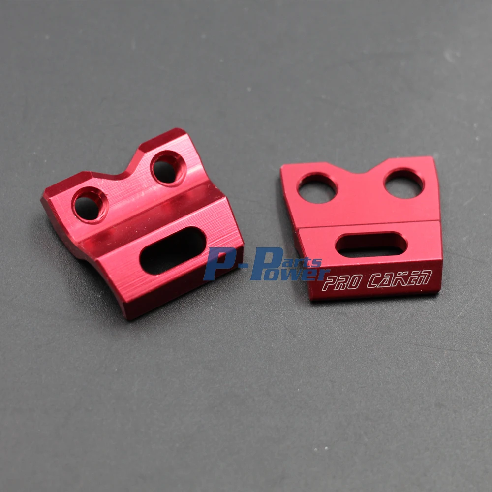 CNC Aluminum Front Brake Hose Clamp Holder with Bolts and nuts For Honda CR125R/250R CRF250R CRF250X CRF RED New