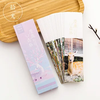 

30pcs Lovely Deer Paper Book Mark Bookmark Book Label Diy Handmade Decor School Stationery