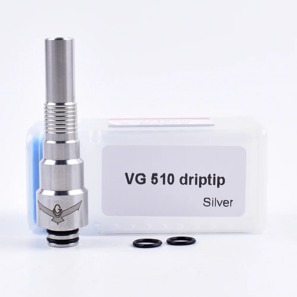 

304SS VG 510 Drip Tip Electronic Cigarette Vape Metal Mouthpiece for VG Extreme RTA Atomizer Tank Vaporizer E Cigs Accessory