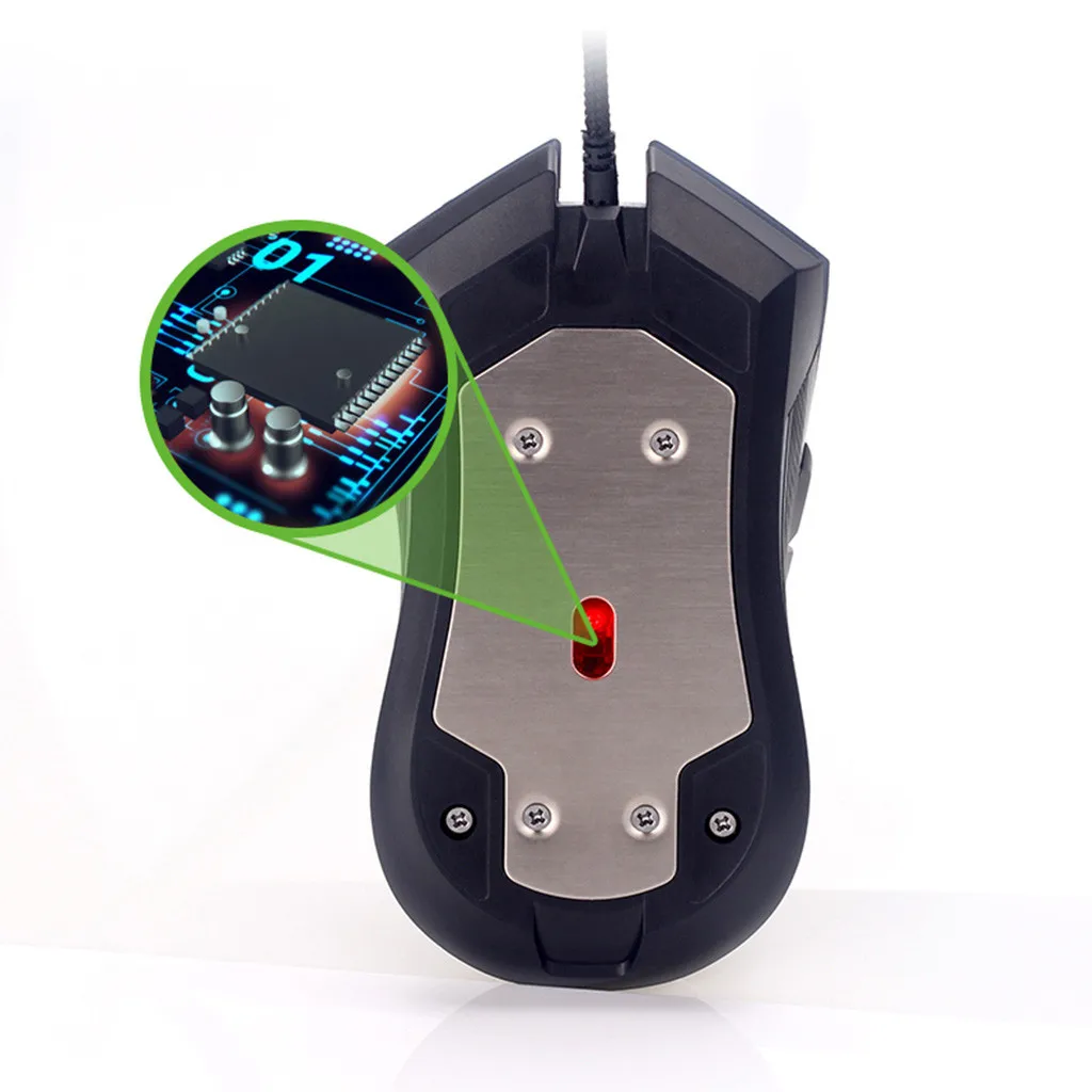 M908 12400 точек/дюйм ударная игровая мышь 19 программируемых кнопок RGB LED Лазерная