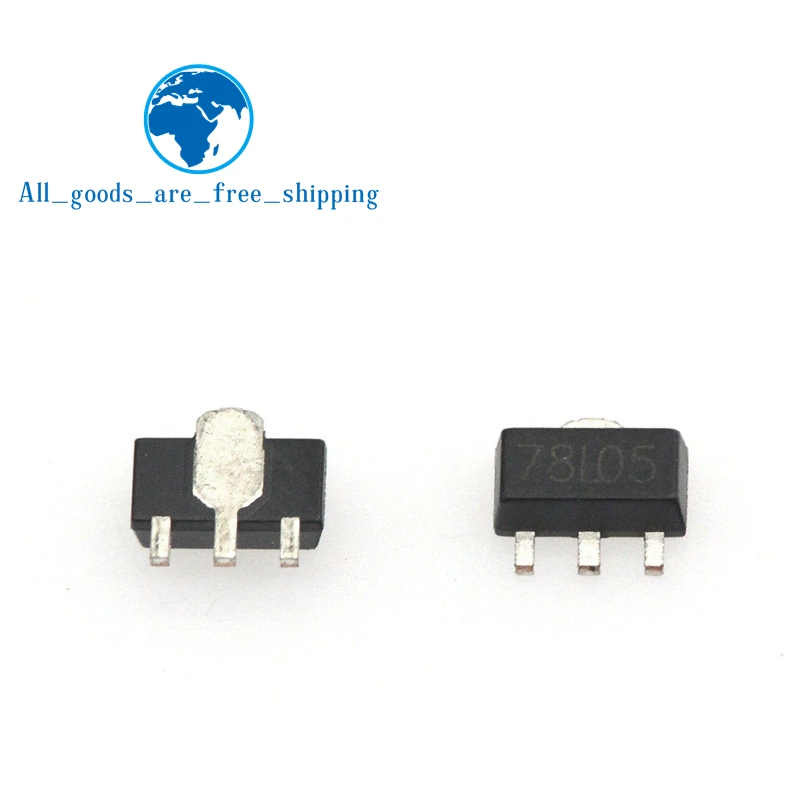 

10PCS/LOT In reel 78L05 5V SOT-89 SMD three terminal voltage regulator voltage stabilizer Good quality and ROHS