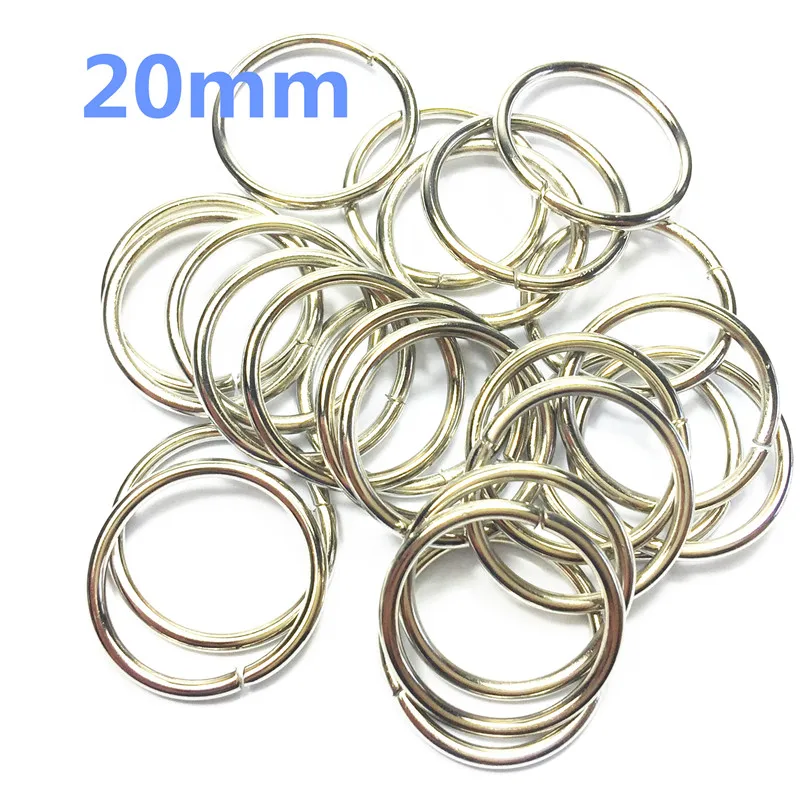 9-  20mm silver Metal O Ring for ribbon Dee Webbing Belt Buckle Bag Non Welded