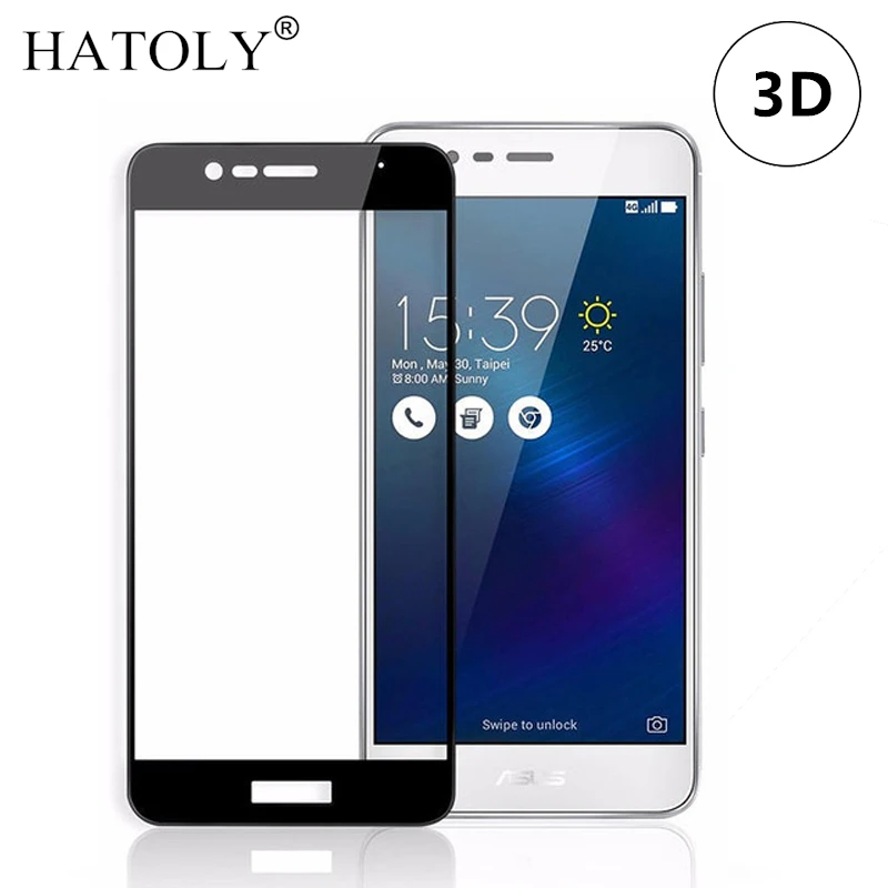 

1PCS Tempered Glass For Asus Zenfone 3 Max ZC520TL Screen Protector Full Cover for Zenfone ZC520TL 3D Curved Edge Film HATOLY