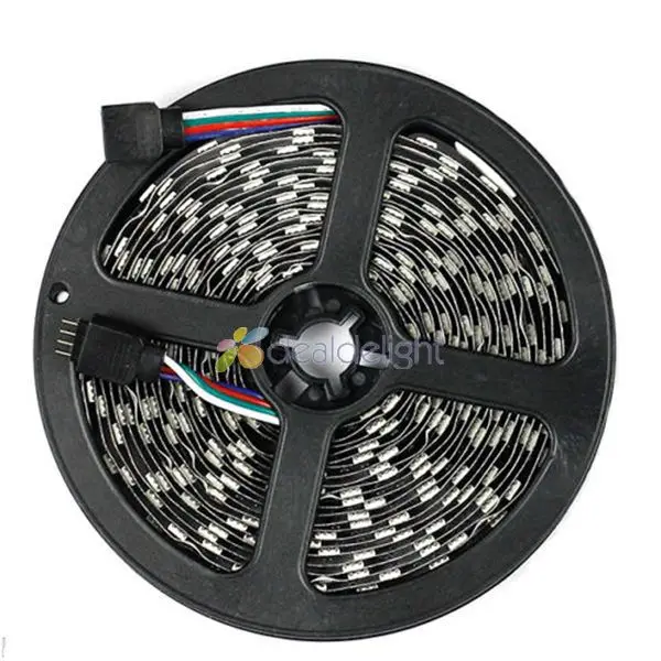 Черная печатная плата 5 М 5050 SMD 300 светодиодов RGB цвет не водонепроницаемая гибкая