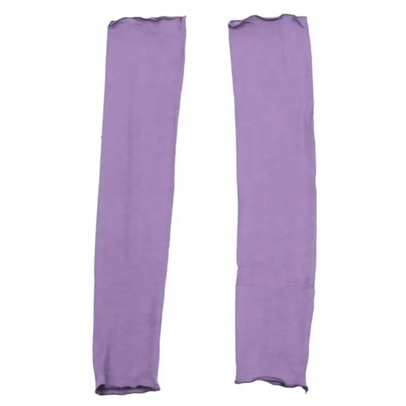 purple Новые мужские и женские солнцезащитные перчатки с длинными рукавами, без пальцев, для велоспорта, для вождения, для гольфа, защита от УФ-лучей, рукав, крышка#137 - Цвет: purple