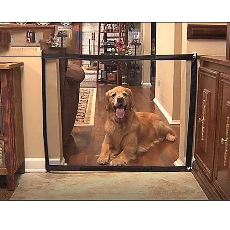 

Portable Folding Magic-Gate Dog Pet Fences Safe Guard Indoor Outdoor Protection Products Install Dog Safety Enclosure Fences