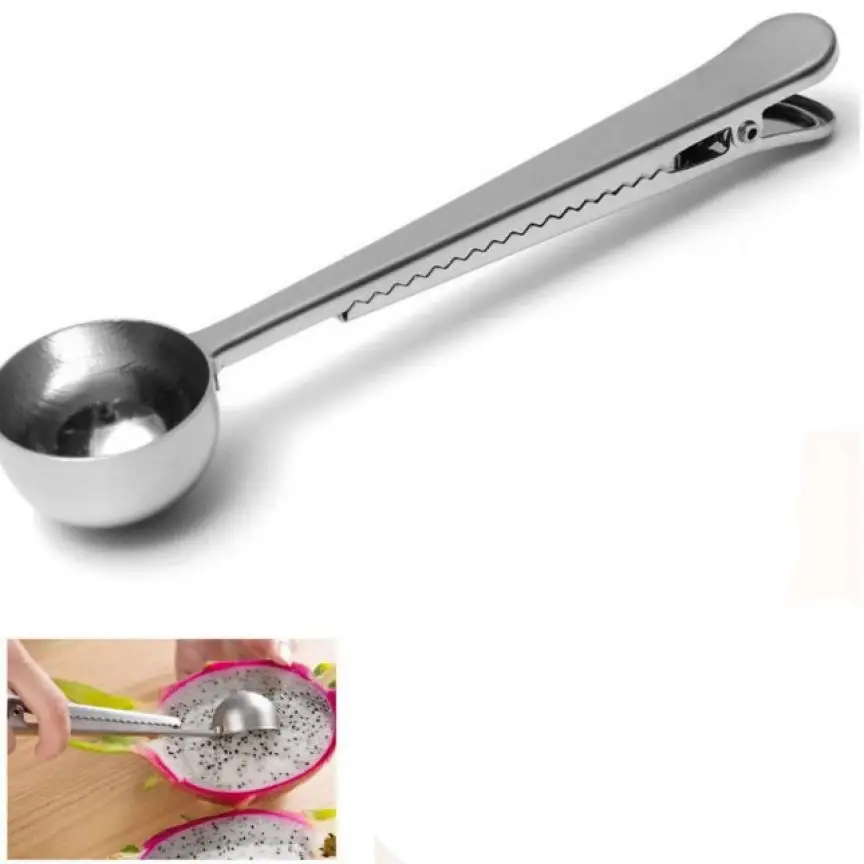 1xStainless Steel Spoon Ground Coffee Craft Measuring Scoop Spoon S8