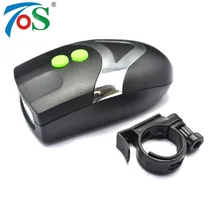 TOS LED Bike Light Bicicleta bike accessories Bicycle Light White Front Head Light Cycling Lamp + Electronic Bell Horn