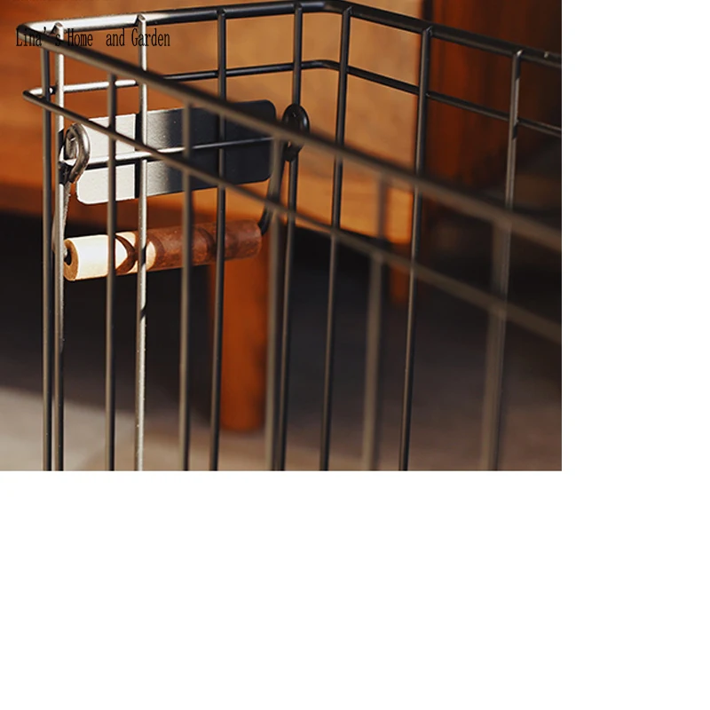 long and narrow design modern metal wire basket on wheels (2)