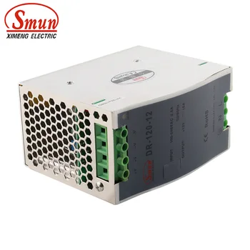 

SMUN DR-120-12 120W 12V 10A Single Output AC-DC Indoor Din Rail Switching Mode Power Supply With CE ROHS