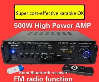 

TVA-6188A 2.0 channel 500W 220/12V With Bluetooth Remote Control Display Power Amplifier Outdoor Square Dancing home Amplifier