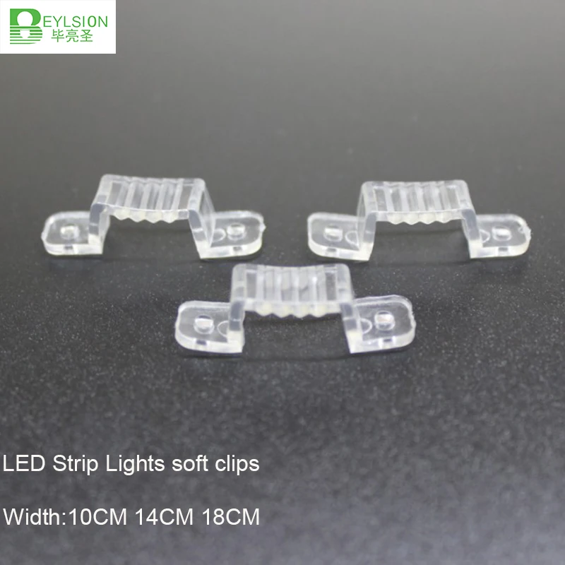 

10pcs Snap 10/14/18 mm light clamp retaining clips soft silicone clip for 3528 3014 5050 5730 RGB LED strip light lamps parts